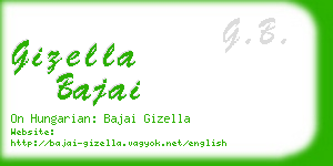 gizella bajai business card